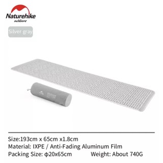 Naturehike แผ่นรองนอนแบบโฟม สีเงิน Glacier-Widened Thickened Silver Rubbing Pad