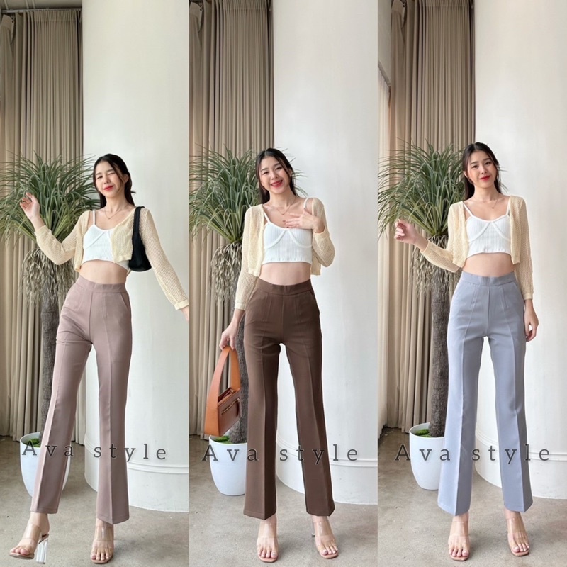 รุ่นแนะนำ กางเกงขาม้าเล็ก รุ่นชิปหลัง ผ้าดีทรงสวยมาก