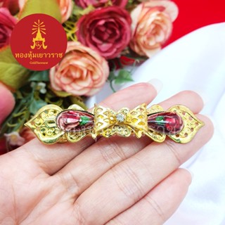 กิ๊บแฟชั่นติดผม สีทองหรูหรา ขนาด 7.5 x 1.5 cm ใช้ติดผมเพื่อความสวยงาม