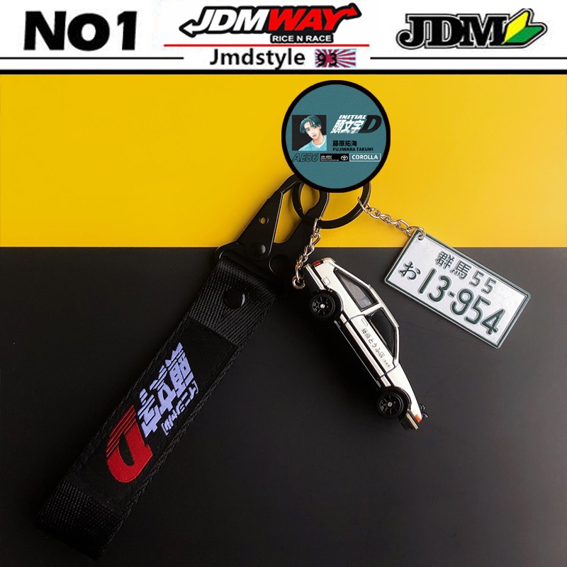 Initial D Series พวงกุญแจ AE86 โมเดลรถยนต์ JDM จี้เครื่องประดับตกแต่ง ของขวัญสร้างสรรค์