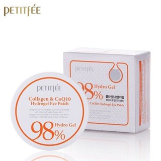 PETITFEE Collagen Co Q10 Hydrogel Eye Patch 60Pcs Mask Remover Dark Circle Puffiness Bag Moisturizing Anti Aging Korea C