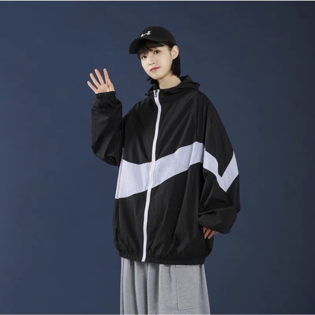 Nike Big Logo Wide Form Jacket Super hot, Vintage Logo Big Jacket 2 ชั ้ นคุณภาพสูง GenX Fashion AKD