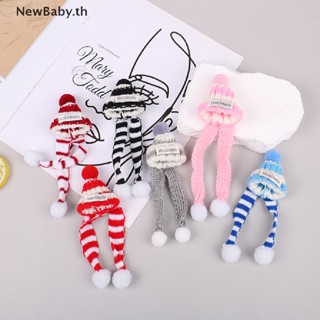 Newbaby Dollhouse Mini ถักหมวกผ้าพันคอตุ๊กตาเสื้อผ้าคริสต์มาสอุปกรณ์ตุ๊กตา TH