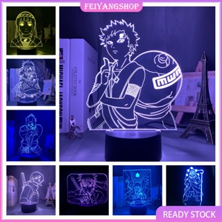 โคมไฟกลางคืน LED ลายอนิเมะนารูโตะ Sasuke Itachi Uchiha 3D สําหรับตกแต่งห้องนอน