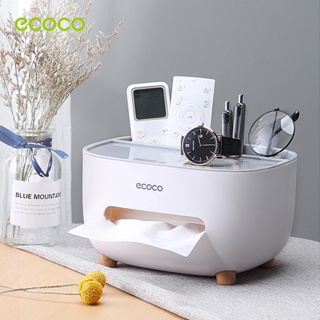 [พร้อมส่ง]ECOCO กล่องทิชชู่ มีที่วางโทรศัพท์ ที่ใส่ทิชชู่ กล…