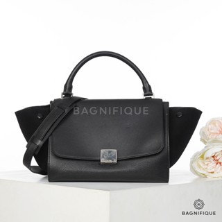 CELINE TRAPEZE SMALL BLACK CALF SHW