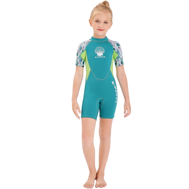 2.5mm Neoprene Youth Kids Wetsuit Shorty Surfing Suit Short Sleeve Diving Snorkeling Swimming Jumpsuit Scuba Dive Swimwe