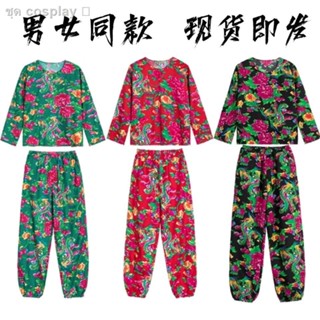 เตรียมการจัดส่ง✸✸ภาคตะวันออกเฉียงเหนือดอกไม้ขนาดใหญ่ผ้าเสื้อผ้าผู้ชายและผู้หญิงชาติพันธุ์สไตล์ผู้ชายที่ดีที่สุดเพื่อนเจ้