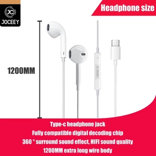 หูฟังJC Y15 Hi-Res USB Type-C ของแท้ อินเอียร์ และไมโครโฟนในตัว ใช้กับช่องเสียบขนาด USB Type-C รองรับ ซัมซุง vivo OPPO