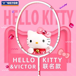 Hellokitty ไม้แบดมินตัน VICTOR คาร์บอนไฟเบอร์ แบบเต็ม DX-KT สําหรับฝึกแบดมินตัน 2021