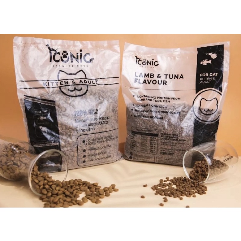 Iconic ไอโคนิค อาหารแมวเกรดพรีเมี่ยม เค็มน้อย ป้องกันโรคไต แพ็ค 1 กิโลกรัม - รูปที่ 3