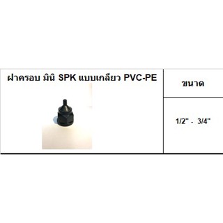 ฝาครอบมินิ  PE เกลียวแบบเกลียว ขนาด 1/2-3/4" (บรรจุ10ตัว/ถุง)