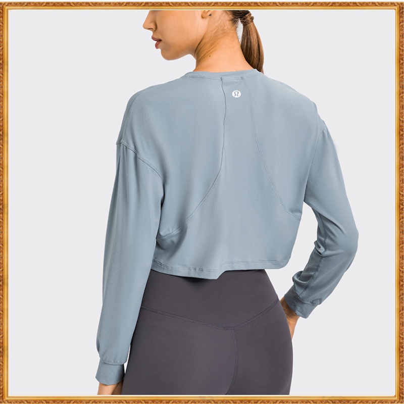 Lululemons Yoga Top ผู้หญิงกีฬาเสื้อแขนยาว Casual DS124