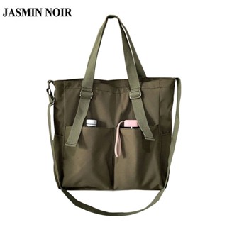 Jasmin NOIR กระเป๋าสะพายไหล่ ผ้าแคนวาส แฟชั่นเรียบง่าย สําหรับสตรี