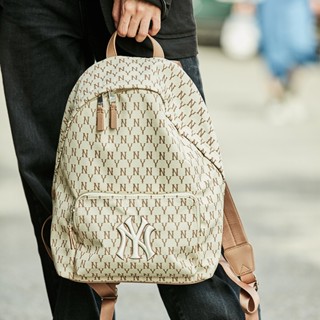 MLB NY UNISEX CURVED CAPNY NEW YORK YANKEES กระเป๋า แท้ Backpack ผ้าใบ กระเป๋าเป้ผู้ชายและผู้หญิง