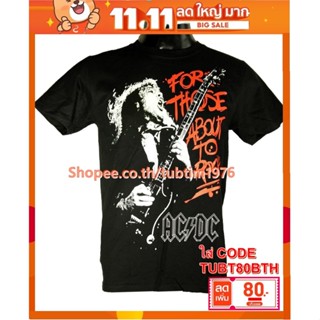 เสื้อวง Ac/Dc เสื้อวินเทจ ลายอมตะ เสื้อวินเทจ acdc เอซี/ดีซี ADC432