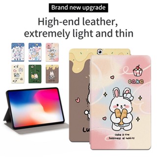 เคสแท็บเล็ตหนัง ฝาพับ ลายการ์ตูนน่ารัก พร้อมช่องใส่บัตร และขาตั้ง สําหรับ Samsung Galaxy Tab S2 9.7 (2015) SM-T810 SM-T815 SM-T813N SM-T813 SM-T815Y SM-T819 SM-T819N T819Y