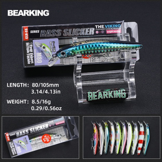 Bearking 10.5 ซม.16g 8 ซม.8.5g อุปกรณ์ตกปลาร้อน shone เหยื่อจมปลาซิวข้อเหวี่ยงคงน้ําหนักระบบโยกเยกเหยื่อ isca ประดิษฐ์