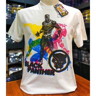 เสื้อยืดMarvel_ลิขสิทธิ์แท้ลายBlackPanther.สีขาว(mvx-104)