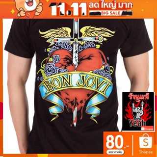 เสื้อวง Bon Jovi เสื้อยืด บอน โจวี ร็อคในตำนาน ลายอมตะ เสื้อวินเทจ RCM1140