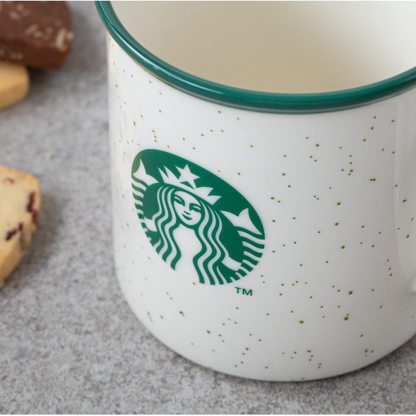  【พร้อมส่ง】 2022 แก้วสตาร์บัคส์เกาหลี Starbucks Korea Green siren dot mug 237ml (8oz)/ 355ml (12oz)