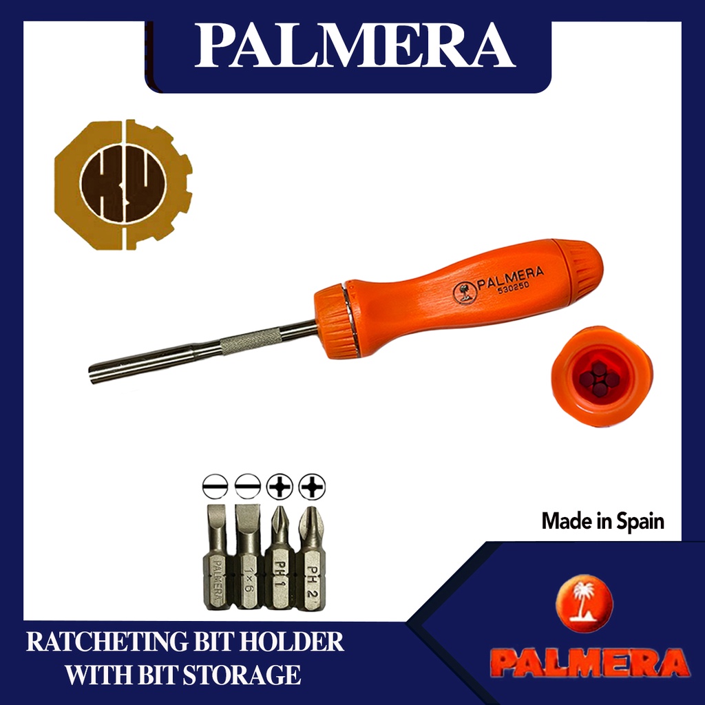 230 มม. PALMERA Ratcheting Bit Holder With Bit Storage /PC