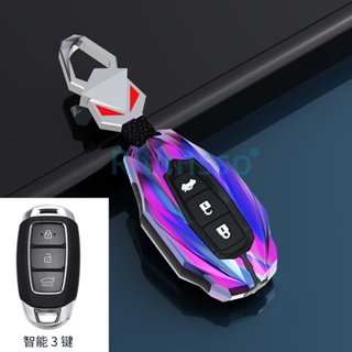 Zinc Alloy Car Key Case Cover Shell Accessories For Hyundai i30 Ix35 Encino Azera Accent TM Palisade Santa Fe Auto Decor