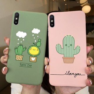 เคสโทรศัพท์ซิลิโคน TPU แบบนิ่ม ลายการ์ตูนหมี กระบองเพชร สําหรับ Xiaomi Redmi 9A 9AT 9i 9A 9AT 9i