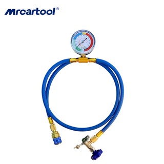 MRCARTOOL เครื่องทําความเย็นชาร์จท่อวัดความดันต่ําเปิดง่ายรถพอร์ตเครื่องปรับอากาศสามารถแตะวาล์วขวดอะแดปเตอร์โต๊ะทําความเย็นเครื่องมือวินิจฉัยรถยนต์สําหรับ R134A R22 R12