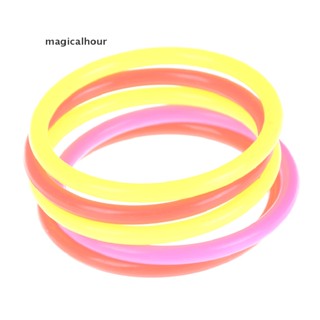 Magicalhour^^ ห่วงพลาสติก 8 ซม. หลากสี สําหรับเด็ก 5 ชิ้น