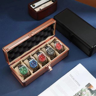 *พร้อมส่ง*กล่องนาฬิกา 5 เรือน กล่องใส่นาฬิกา Aluminium Watch Box กล่องเหล็กเกรดพรีเมี่ยม กล่องเก็บนาฬิกาข้อมือ