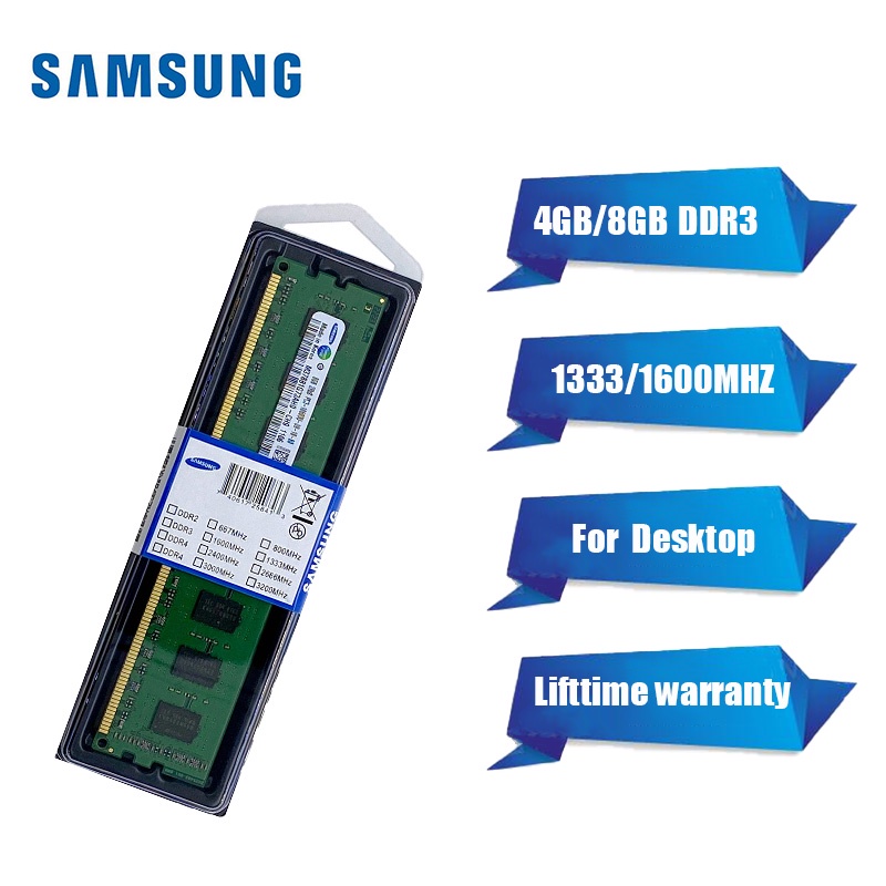 Kingston หน่วยความจํา DDR3 4GB 8GB 1066 1333 1600MHz PC Ram Dimm 240-pin