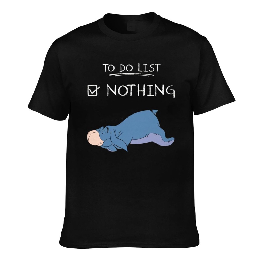เสื้อยืดแฟชั่นที่กําหนดเองผู้ชายสวมใส่ To Do List Nothing Eeyore Winnie