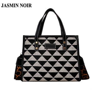 Jasmin NOIR กระเป๋าถือ กระเป๋าสะพายไหล่สําหรับสตรี ผ้าใบ Crossbody