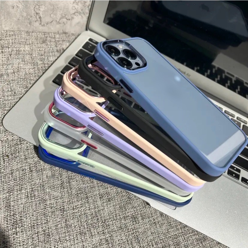 เคส ขอบสีหลังใสงานกล่อง iP11 iP11PROMAX iP12 iP12PRO iP12PROMAX iP13 iP13PRO iP13PROMAX iP14 iP14PRO