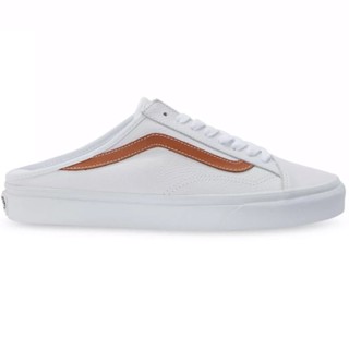 VANS STYLE 36 MULE LEATHER TRUE WHITE  BOMBAY BROWN SNEAKERS สินค้ามีประกันแท้