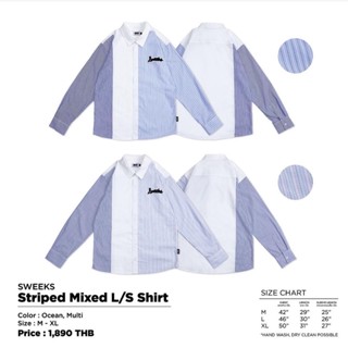 SWEEKS STRIPED MIXED L/S SHIRT