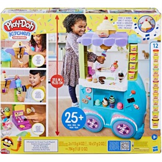 Play-Doh Kitchen Creations Ultimate Ice Cream Truck Toy Playset, Food Truck 27 Accessories 12 Cans Non-Toxic