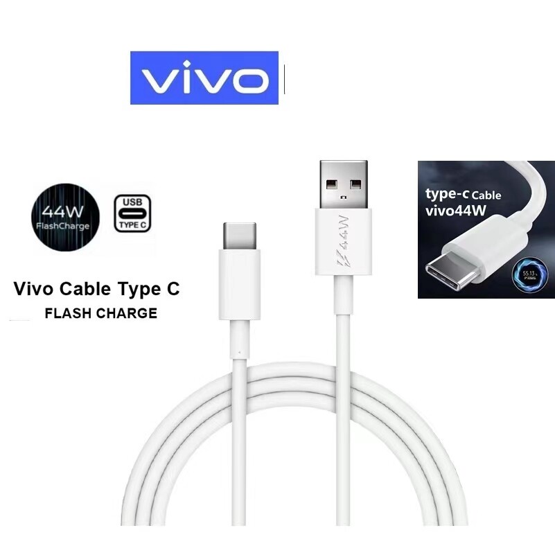สายชาร์จ vivo 44W 4A Flash Charge Type-C USB ชาร์จเร็ว รุ่นVivo V20Pro V19 V23E 5G V23 Y76 X70 NEX3 V21 ส่งจากไทย