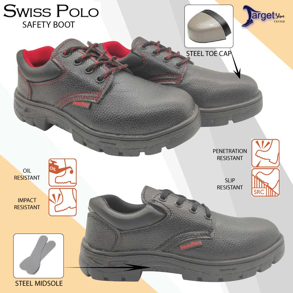 Swiss Polo ผู้ชายผู้หญิง Safety Boot/รองเท้า Low Cut Safety Boot Kasut Safety Lelaki Perempuan