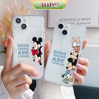 เคสโทรศัพท์มือถือ ซิลิโคนนิ่ม TPU ใส กันกระแทก ลายเป็ดมิกกี้เมาส์ สําหรับ iPhone 14 13 12 11 Pro Max 6 6S 7 8 Plus X XR XSMax SE JODO