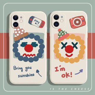 clown เคสไอโฟน iPhone 14พลัส 11 13 pro max เคส iPhone 14 plus case 12 14 pro X Xr Xs Max couple cover 7 8 plus TPU