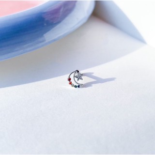 จิวต่างหูเกาหลี More Than Piercing: A160 Rainbow Half Moon