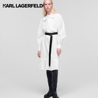 Karl Lagerfeld - KL PLEATED HEM SHIRT DRESS 226W1302 เดรส