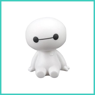 โมเดลฟิกเกอร์ PVC รูปหัวตุ๊กตา Baymax แบบกลวง สร้างสรรค์ สําหรับตกแต่งภายในรถยนต์