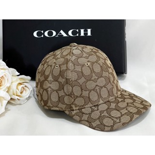 ❤️พร้อมส่ง🇺🇸ของแท้💯USA COACH  Hat In Signature Jacquard