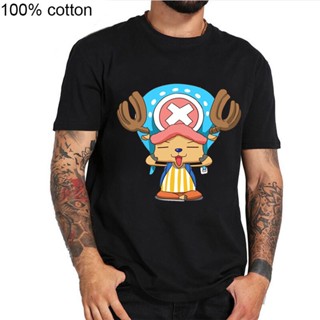 เสื้อยืดแขนสั้น พิมพ์ลายการ์ตูนอนิเมะ ONEPIECE Chopper Luffy แฟชั่นฤดูร้อน สําหรับผู้ชาย และผู้หญิง 2022