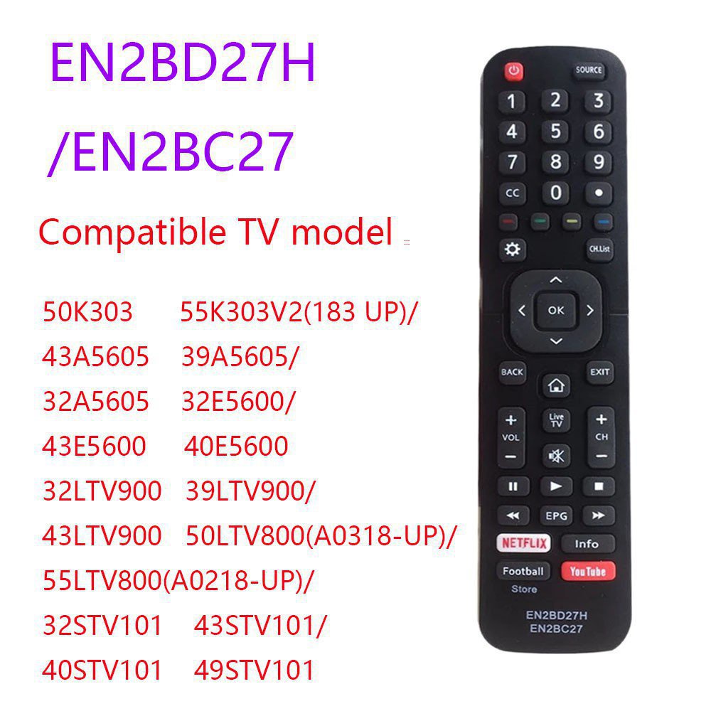 Dévant Hisense สมาร์ททีวีรีโมทคอนโทรล EN2BC27 EN2BC27D สําหรับ Hisense LCD TV รีโมทคอนโทรล Fernbedie