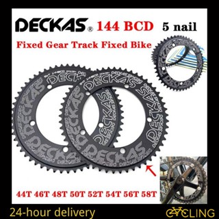 Deckas 144BCD เฟืองโซ่จักรยาน ทรงกลม 44 46 48 50 52 54 56 56T 144 Bcd 1/2*1/8