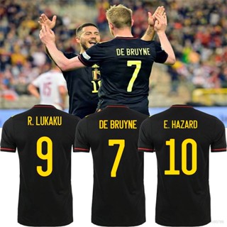 เสื้อกีฬาแขนสั้น ลายทีมชาติฟุตบอล De Bruyne Hazard Lukaku YB2 2022-2023 ชุดเหย้า สําหรับผู้ชาย และผู้หญิง